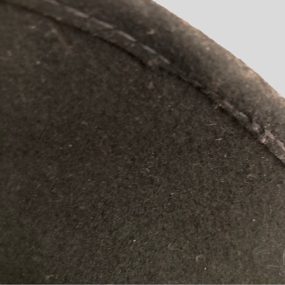 Sonni of San Francisco LANCASTER Wide Brim Black Wool Hat w/ Faux Fur Band - Picture 11 of 11